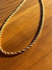 Vintage Krementz Gold Overlay Rope Chain Necklace 18” Classic Barrel Clasp