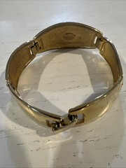 Vintage Lanvin Paris Gold Panel Bracelet
