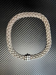 *RARE* vintage sterling silver 925 braided choker necklace stick pin clasp