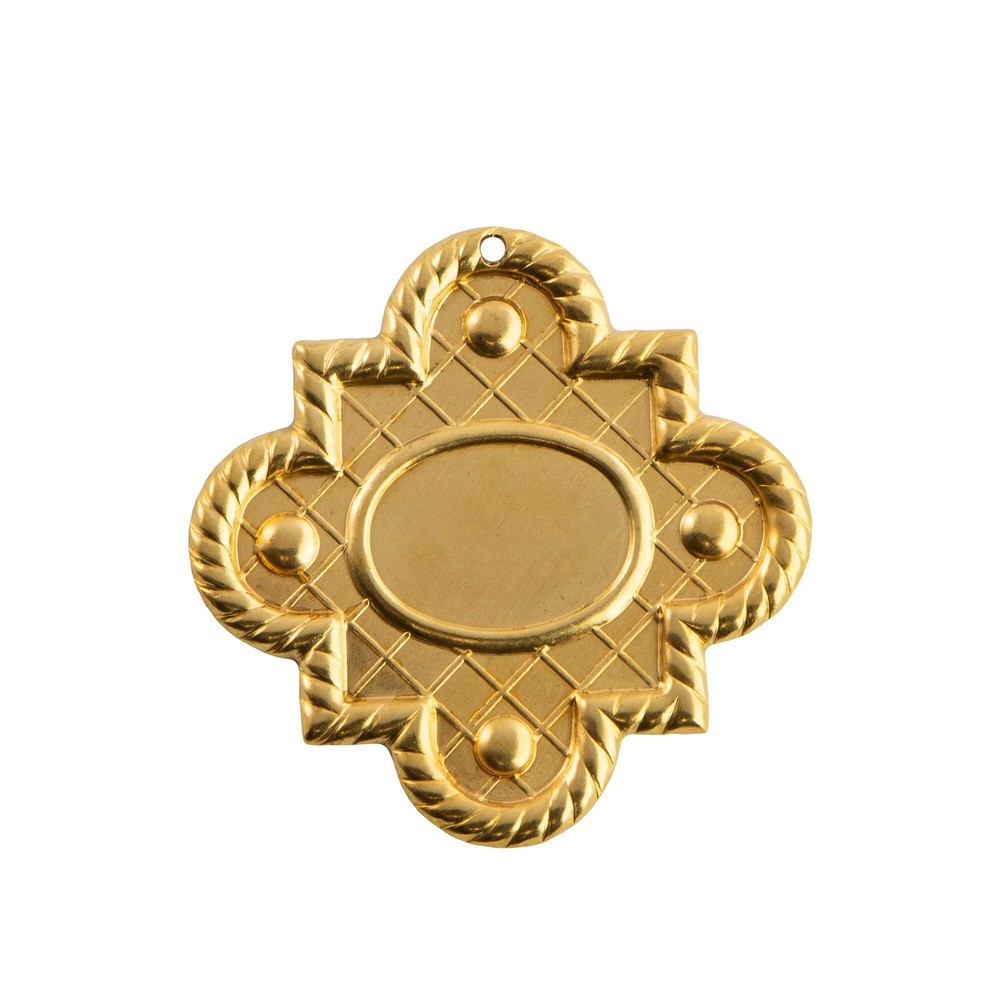 1 Hole Raw Brass Pendant with Horizontal 14x10mm Setting (4)