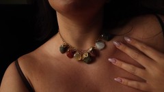 Raw Crystal modernist necklace