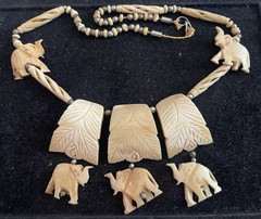 1960’s Made For USSR In India.Beautiful Necklace With Elephant.