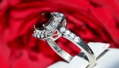 925 sterling silver ring 3.00ct garnet white sapphire halo size 7 handmade 3.5gr