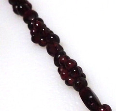 Dainty Vintage 28″ Long Garnet Clusters Beaded Necklace