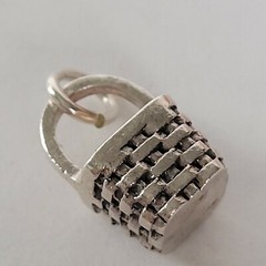 Brown County Baskets Berry Basket Mini Charm Sterling Silver