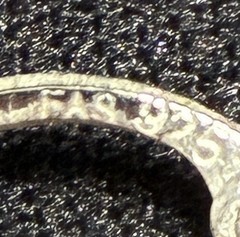Vintage Sterling Silver 1″ Hoop Earrings Diamont Cut Texture Signed FAS 925