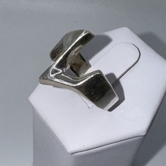 Vintage 925 Midcentury Modernist Sterling Silver Sz 8.25