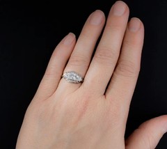 Round Cut 2CT Lab Created Diamond Art Deco Vintage Engagement Ring 14K Gold Over