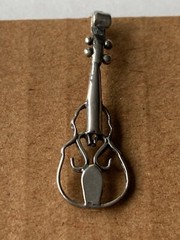 Vintage Violin Pierced Earrings French Wire Music Teacher Orchestra