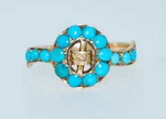 Victorian 15K Turquoise Ring