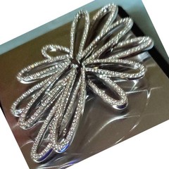 Large Swarovski Amarante Flower Ribbon Style Pendant Crystals Pave Collection
