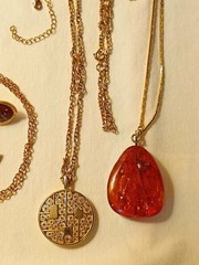 Vintage 7 Designer Signed Necklace Pendant Lot Monet Sarah Coventry Set Napier