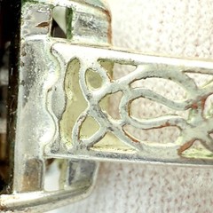 Vintage Signed 925 Sterling Silver Ring Size 9 FAS w/ Large Glass Stone