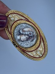 Vintage Brooch, Porcelain, Woman, Very Nice Condition, Antique, Jewelry