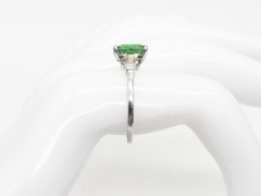 Vintage $6000 2.30ct Natural Tsavorite Garnet Diamond Platinum Ring 5g