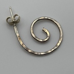 Vintage .925 Sterling Spiral Earrings – 1” x 0.5”