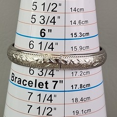 Vintage Whiting Davis Hinged Bangle Bracelet Silver Tone Flower 6.5″