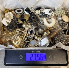 Broken Craft Jewelry -SINGLE Clip & Pierced Earrings, Broken Brooch Pins – 2+lbs