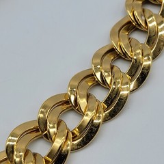 VTG Monet Statement Chain Necklace Gold Tone Curb Link Bold Classy 19″