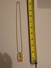 Vintage Avon Star Signs Virgo Maiden Wheat Pendant Necklace Gold Tone Signed