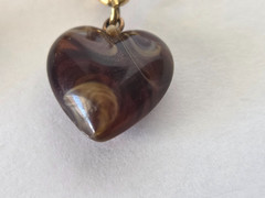 Vintage American Legion Auxiliary Clip On Earrings Dangle Heart
