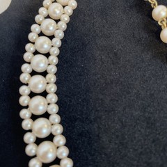 16 inch Faux Pearl Necklace Elegant Multi-Strand Choker Vintage Style Jewelry