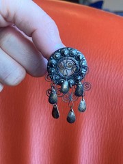 vintage norwegian Solje wedding brooch stamped 830 S.M.