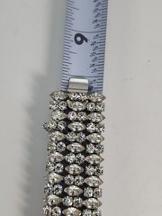 Vintage BEAUTIFUL B. David Crystal Navette Rhinestone Bracelet EUC 7.5″