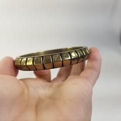 Vtg Mid Century Modern Bracelet Gold Tone Metal