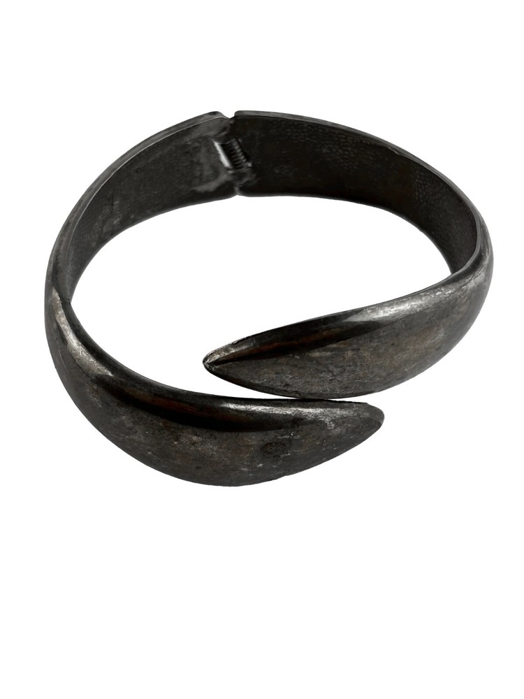 Vintage Silver Tone Wrap Around Spring Tension Bracelet