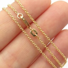 1/20 14K Gold Filled Vintage Old Stock Cable / Rolo Chain Necklace 18″