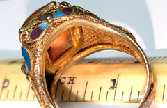 Vintage Silver Multi Stone Ring