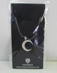 Hespera Silver Crescent Moon Necklace – NEW