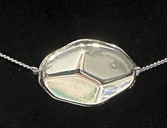 Vintage NY Signed Glass Beaded 38” Necklace – Silver Tone – Cable Chain