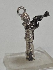 Sterling Silver ~ Horn Player Charm ~ MOVES! ~ Glenn Miller ~ RARE! ~ VINTAGE