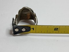 Vintage Skull Bones Ring Size 11.75 Biker Goth 70 80s Costume Bold Big Statement
