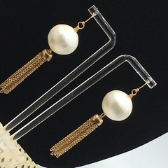 Shoulder Duster Earrings French Wire Hook 3.5″