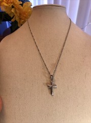 30. John Hardy jai 925 Ster Grace Faith Hammered cross Enhancer pendant 35-17mm