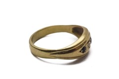 LOVELY ANTIQUE ENGLISH 18K GOLD SAPPHIRE & DIAMOND RING c1910