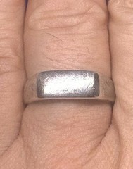 A28 Minimalistic Modernist 925 Silver Ring 3.69g Size 10 Vintage 1960s USA