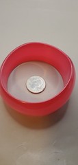 Hot Pink Glitter 1970’s/80’s Wide Lucite Chunky Wavy Bangle Bracelet