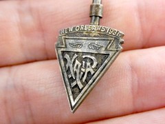 Vintage Krower New Orleans Sterling Silver Mardi Gras Pendant 3.1g 1.5 Inches