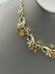 Vintage Sarah Coventry Gold N’ Glory Necklace 17.75” Goldtone AN Rhinestone READ