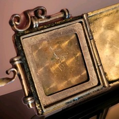 Necklace Locket Victorian Square Engraved 100 Years Old Gold Filled Vintage