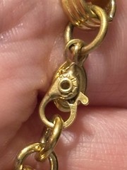 Vintage Monet Triple Barrel Link Ribbed Chain Modified Rolo Chain