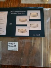 Vintage NIP Sterling Silver And 14k Gf Stackable Ring 3 Sets Tabor Studios