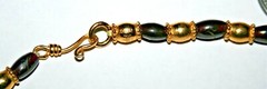 Vintage 1992 Signed MMA WAG Gold plated Brass & Garnet Beads 17″ Necklace