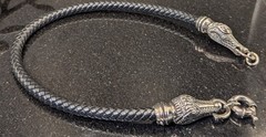 1996 Bruce Cabot Style Alligator Head Choker Necklace