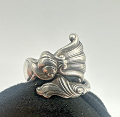 Wallace Sterling Silver Romance of The Sea Ring Size 6.25 Vintage 1950 MCM