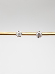 Estate $7000 1.50ct Si2 H Natural Diamond 18k White Gold Eternity Earrings
